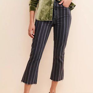 Boyish The Darcy Striped Crop Flare Jeans Anthropologie 27